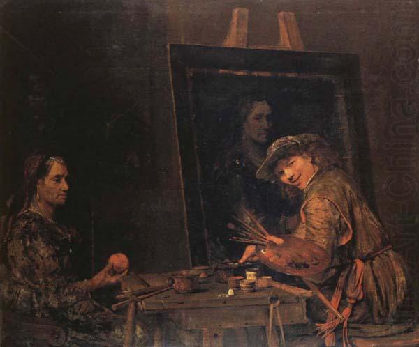 Arent De Gelder Self-Portrait Painting an Old Woman china oil painting image